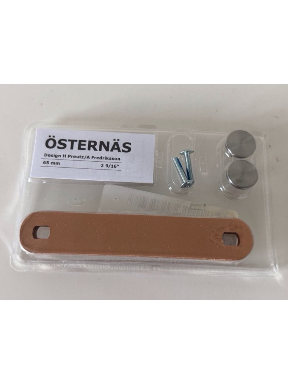 2 Pack IKEA OSTERNAS Leather Handle For Drawers Tanned Leather 6" NEW Sealed